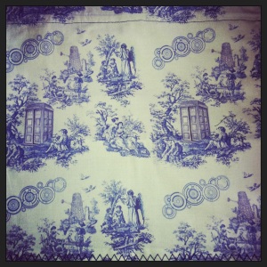 Doctor Who Toile. Dalecks, and Weeping Angels, and Tardis...Oh My!